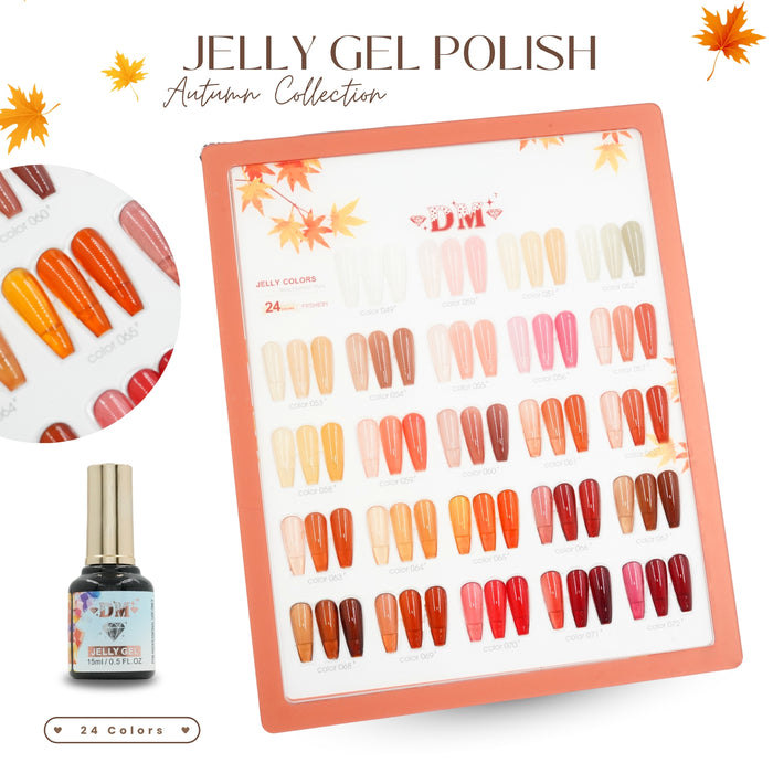 Jelly Gel Polish Autumn Collection - 24 Colors