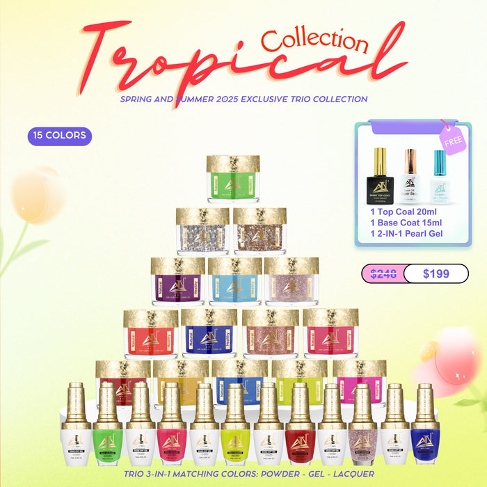 ATN Tropical Collection – Spring/Summer 2025 Nail Trio Set (Powder, Gel & Lacquer)