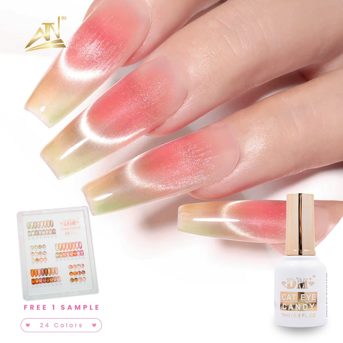 Candy Cat Eye Gel Polish – Set 24 Colors | DM Collection