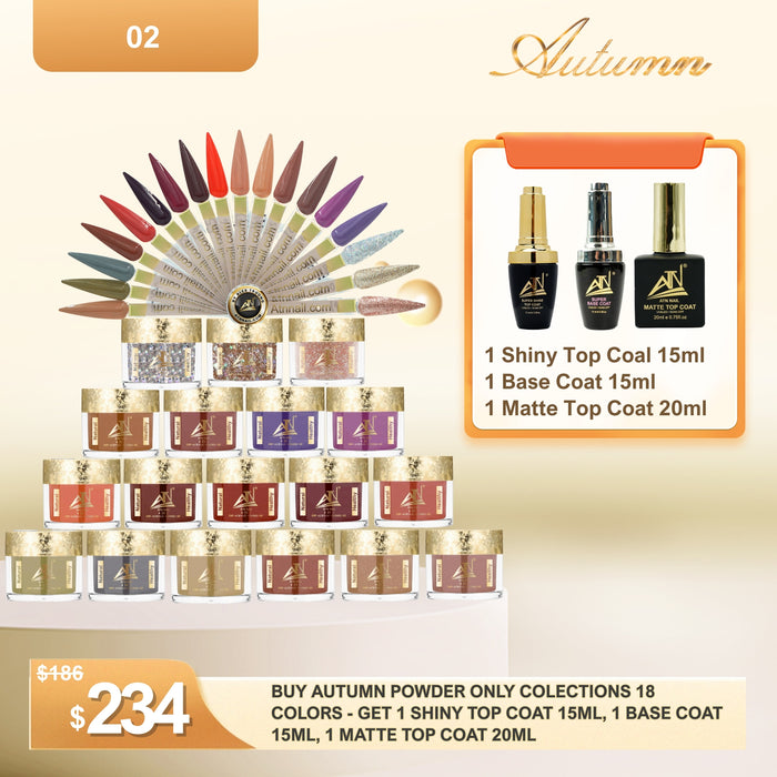 Mid-Autumn Festival – Buy Autumn Powder Collection 18 Colors, Get Free Top & Base Coats