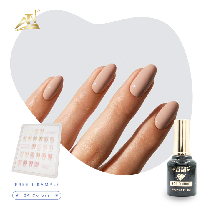 Solid Nude Gel Polish Collection - 24 Colors