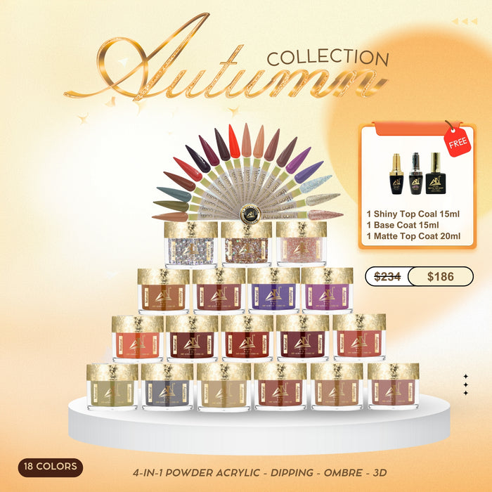 AUTUMN COLLECTION POWDER ONLY - ACRYLIC, DIPPING, OMBRE, 3D