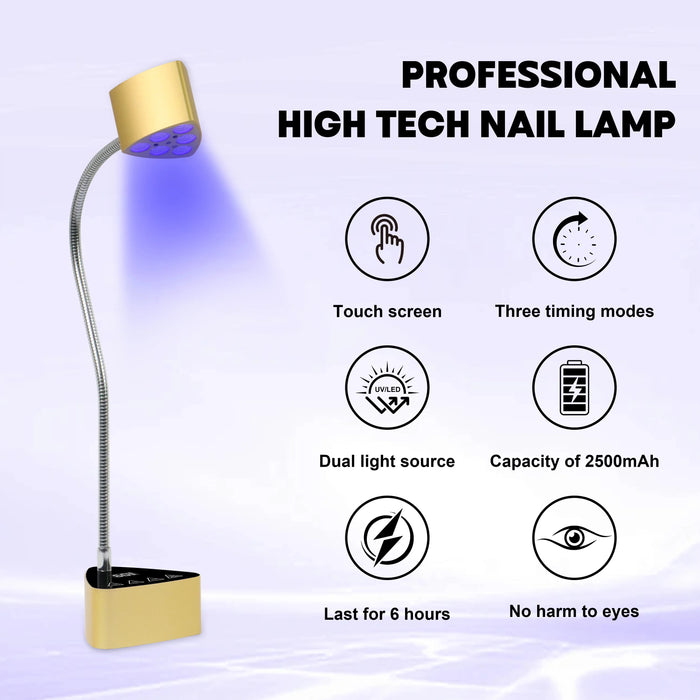 Professional Gel X Desktop Nail Lamp 18W Mini Nail Lamp Rechargeable