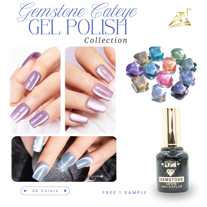 DM Gemstone Cat Eye Gel Polish Collection – 36 Colors
