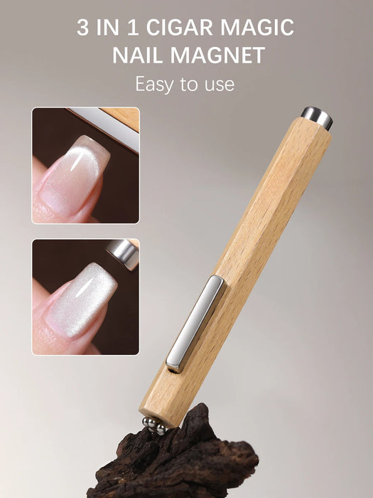 3-in-1 Wooden Magnet for Cat Eye Nails