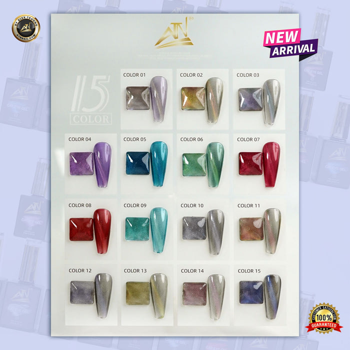 ATN CAT EYE GEL POLISH - 9D CAT EYES | SET 15 Colors