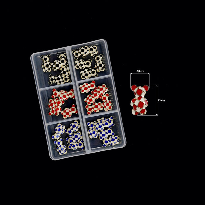 NAIL DECORATION - CHARM - BEAR _ SNAKE | BOX 6 STYLES