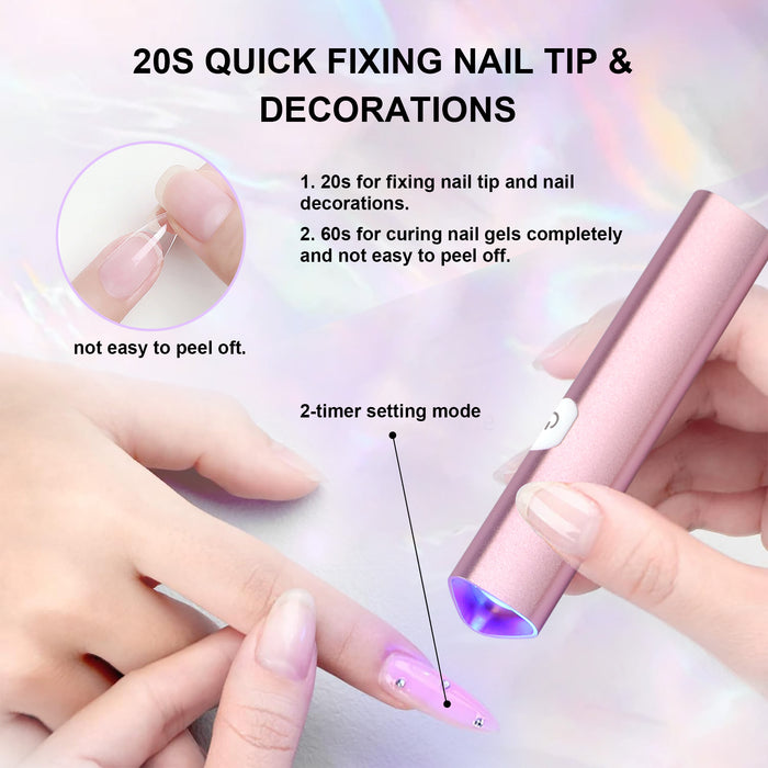 NLY10 - Mini 3W UV LED Nail Lamp – Without LED Screen - With Magnetic
