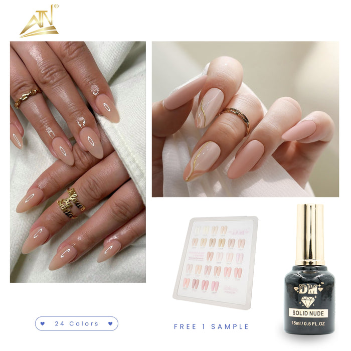 Solid Nude Gel Polish Collection - 24 Colors