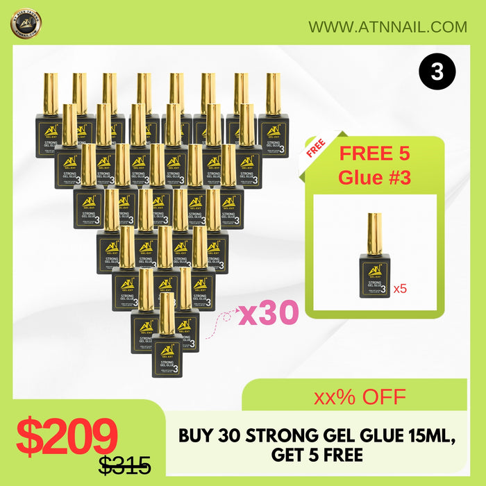 FS0516 - Strong Gel Glue #3 (30 Bottles) + Get 5 Free – 15ml