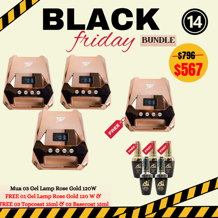 BLACK FRIDAY 2024 - Lamp Rose Gold - Mua 3 Free 1 & FREE 3 top coat 15ml + 2 base coat 15ml (14)