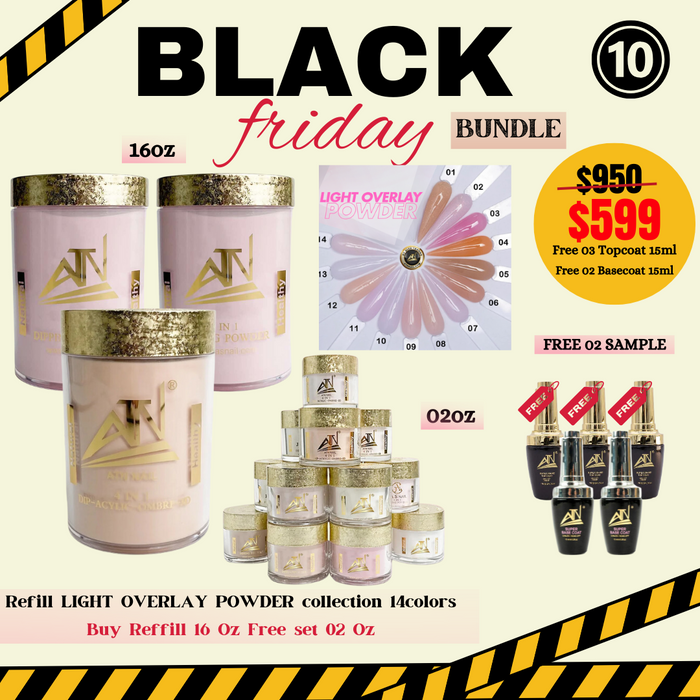 BLACK FRIDAY - Mua full set OVERLAY powder 18oz free full set overlay 2oz free (3top+2base)15ml (10)