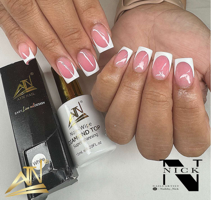 ATN New Diamond Top Coat  – No Wipe Gel Top for Mirror Shine & Long-Lasting Nails | LED/UV Curing | Professional Finish