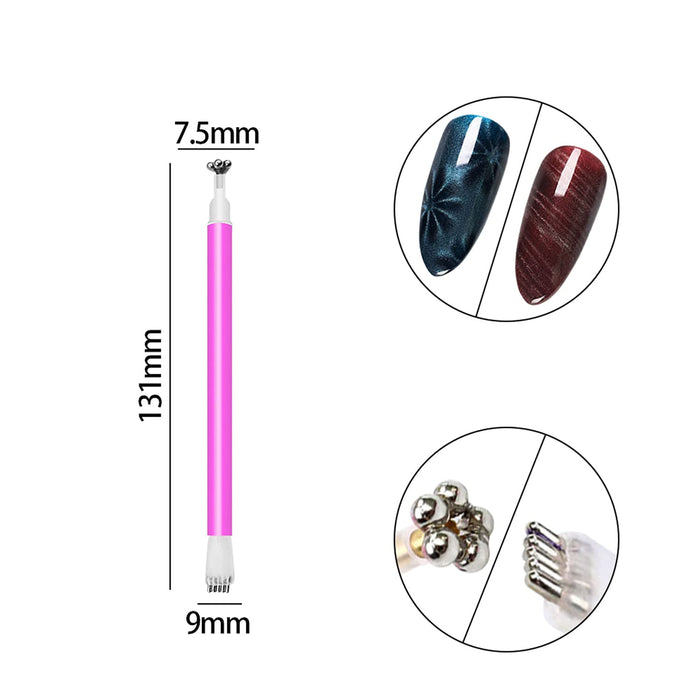 3pcs Cat Eye Magnet for Nails 3D Cat Eye Nail Art Magnet