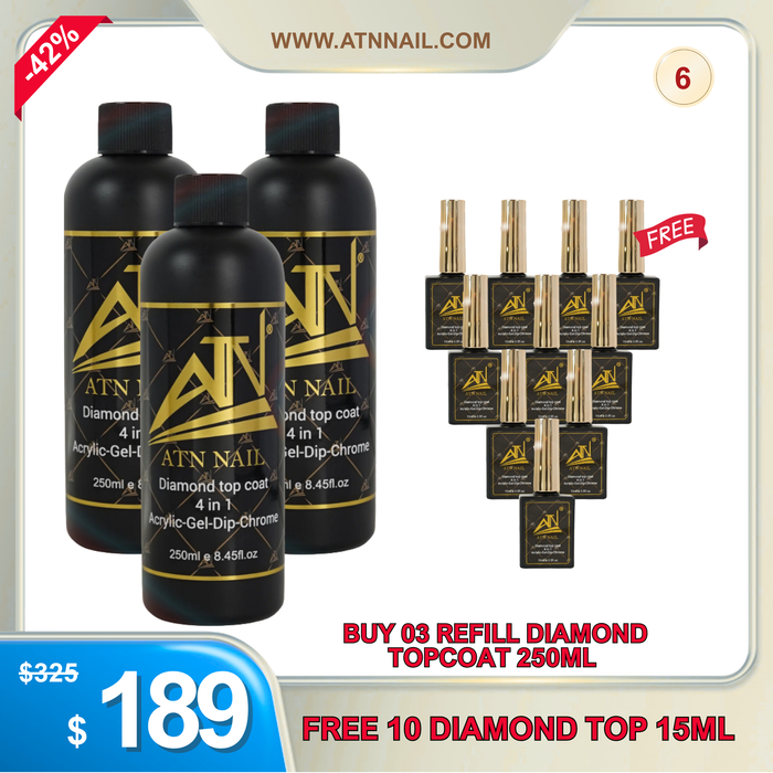 FS0729 - Buy 03 Refill Diamond Topcoat 250ml free 10 diamond topcoat 15ml (6)