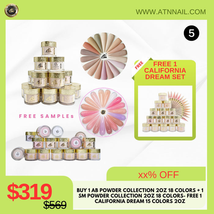 FS0516 - AB + SM Acrylic Powder Combo 2oz (36 Colors Total) + Free California Dream Set – Pro Collection