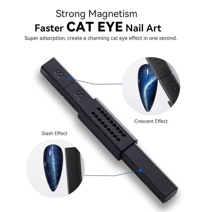 3pcs Cat Eye Magnet for Nails 3D Cat Eye Nail Art Magnet
