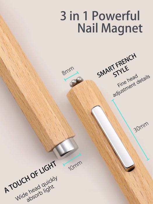 3-in-1 Wooden Magnet for Cat Eye Nails
