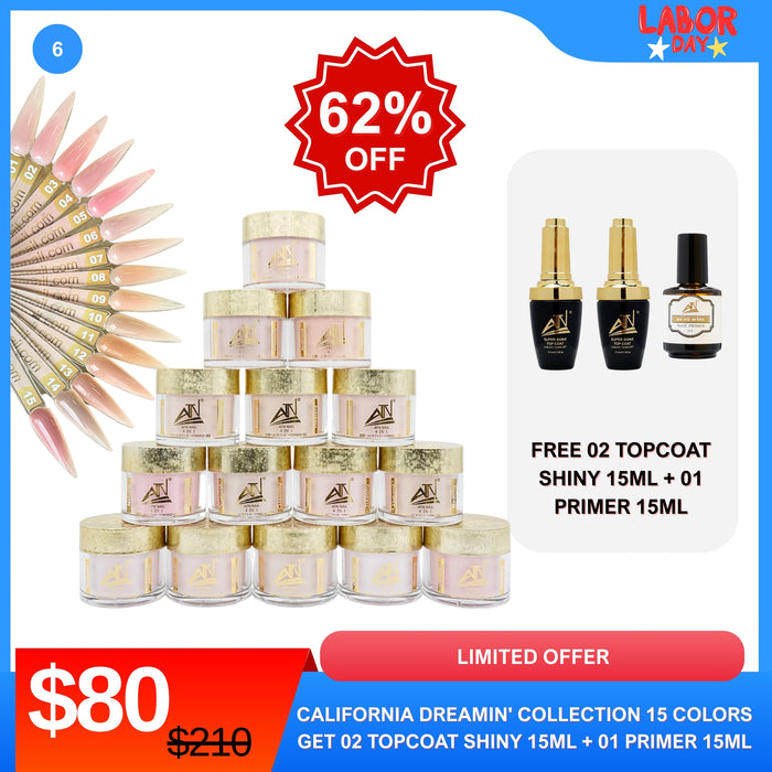 California Dreamin’ Collection – 15 Colors + FREE Topcoat & Primer