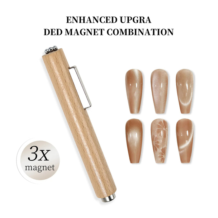 3-in-1 Wooden Magnet for Cat Eye Nails