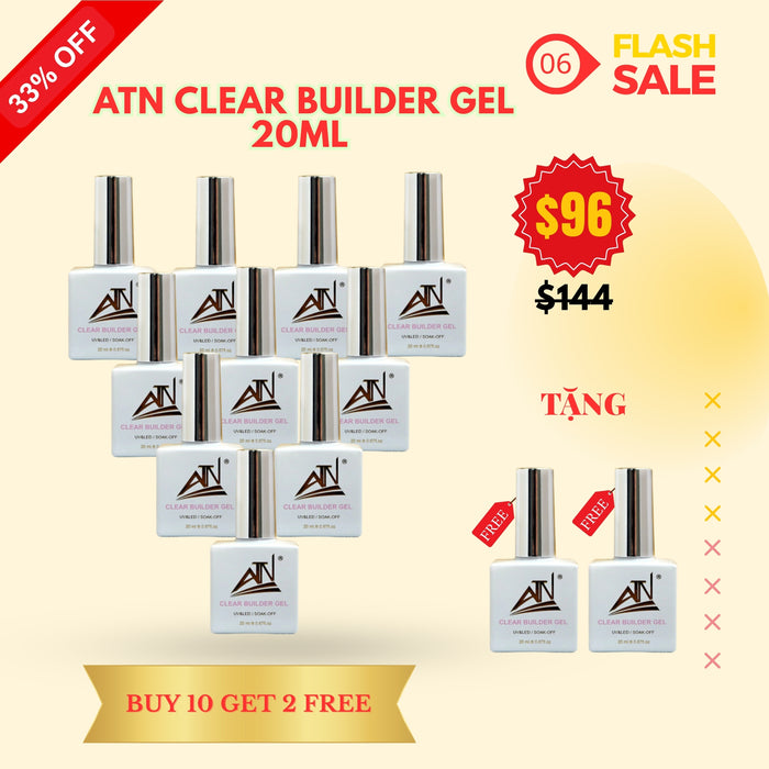 FS0508 - ATN Clear Builder Gel 20ml (10 + 2 FREE)