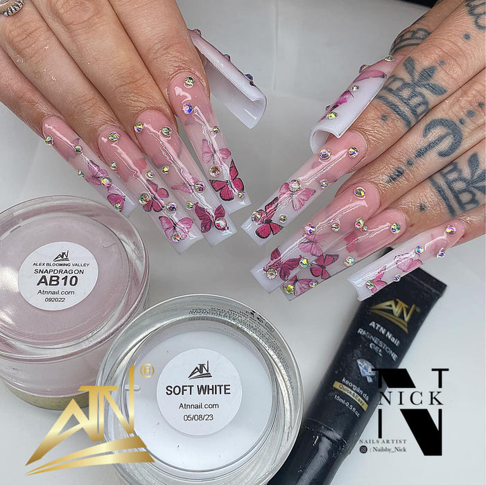 ALEX Blooming Valley NUDE Collection – 18 Colors Acrylic Powder Set for Nails, Nude Tones, Professional Nail Art Decoration