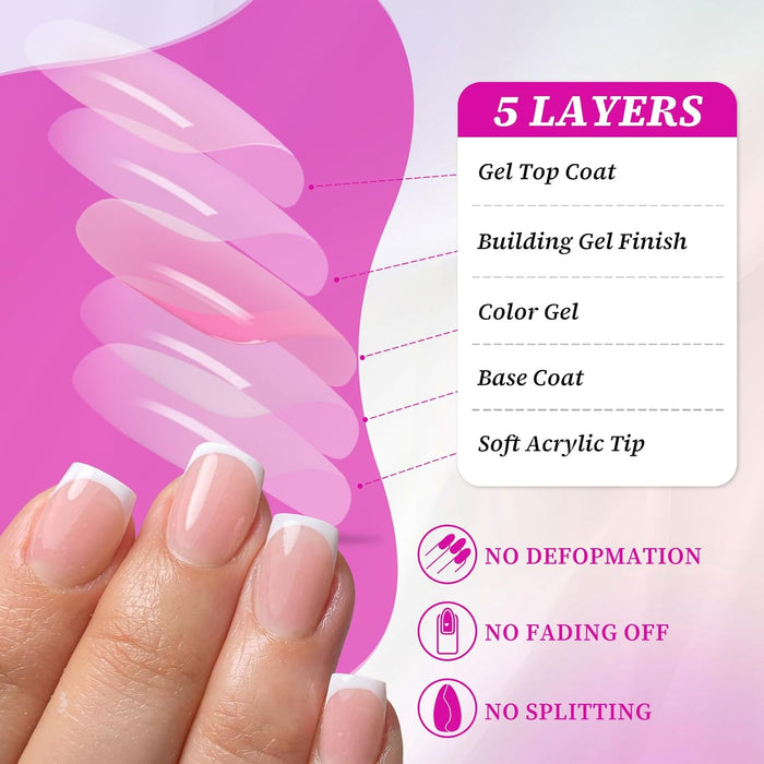 Short Square Nails Tips 120 pcs