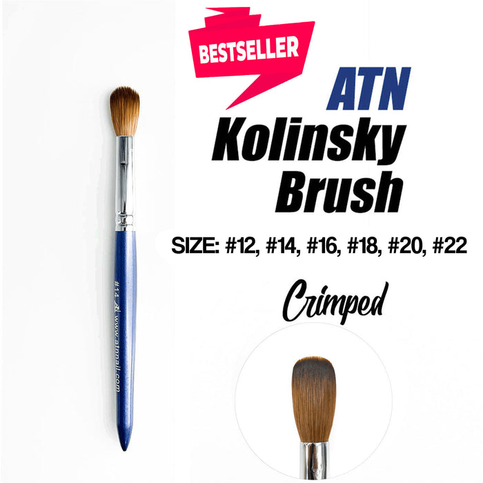 BRUSH - ATN Acrylic Brush 100% Kolinsky | Blue