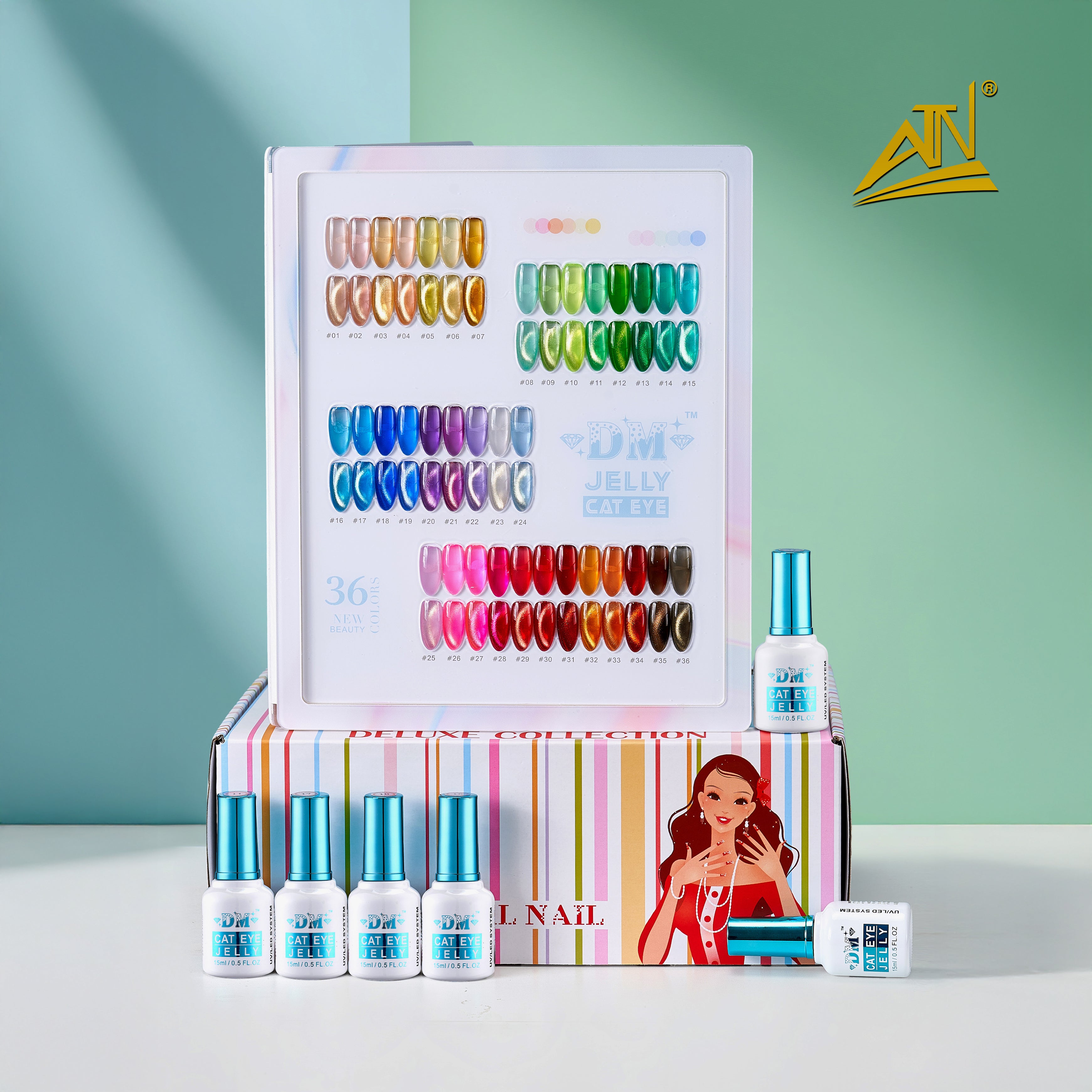 DM Jelly Cat Eye - Set 36 Colors – ATN Nail Supply