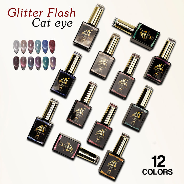 ATN FLASH CAT EYE GEL POLISH 15 ml | SET 12 Colors