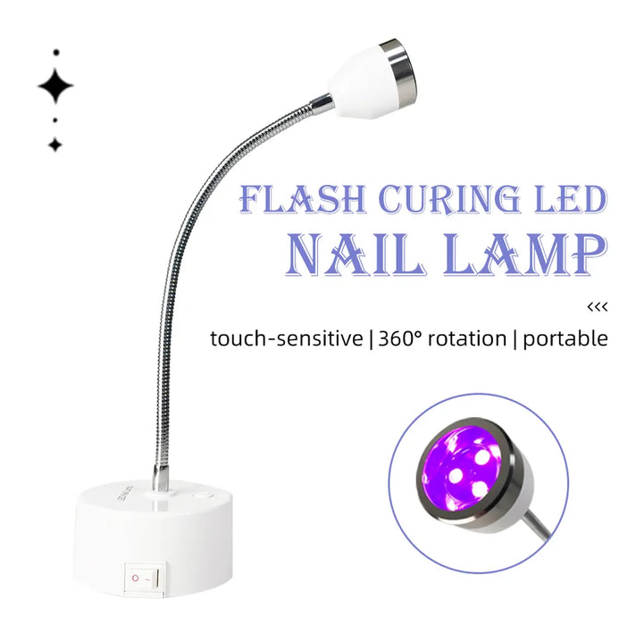 EXTENSION NAIL LAMP - FLASH CURRING FINGER TOUCH - Portable & Rechargeable Focused Beam Led Ligh- 18W