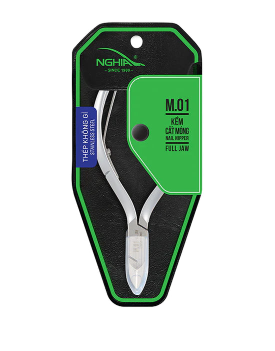 KEM NGHIA - M-01 - NAIL NIPPER - Stainless Steel - FULL JAW