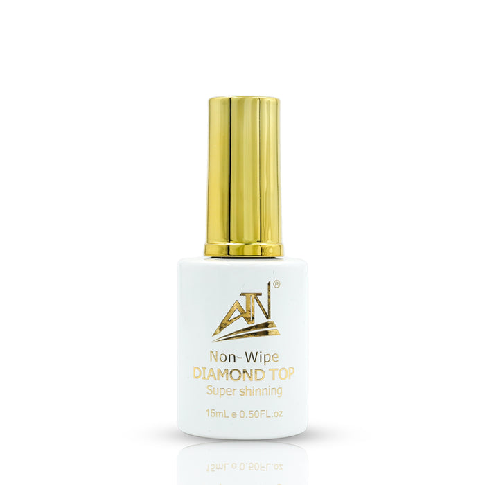 ATN New Diamond Top Coat – No Wipe Gel Top for Mirror Shine & Long-Lasting Nails | LED/UV Curing | Professional Finish