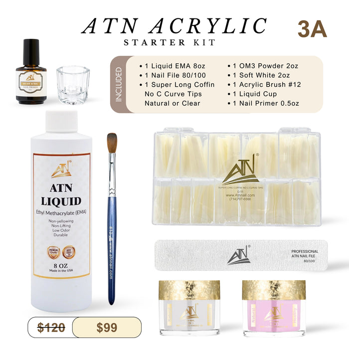 ATN Kit #3 - Acrylic Starter Kit – Perfect for Beginner Nail Techs