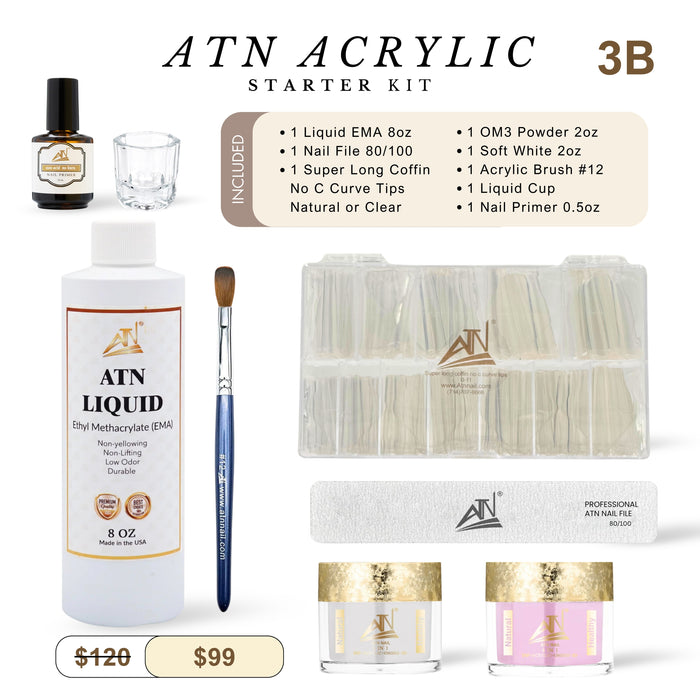 ATN Kit #3 - Acrylic Starter Kit – Perfect for Beginner Nail Techs
