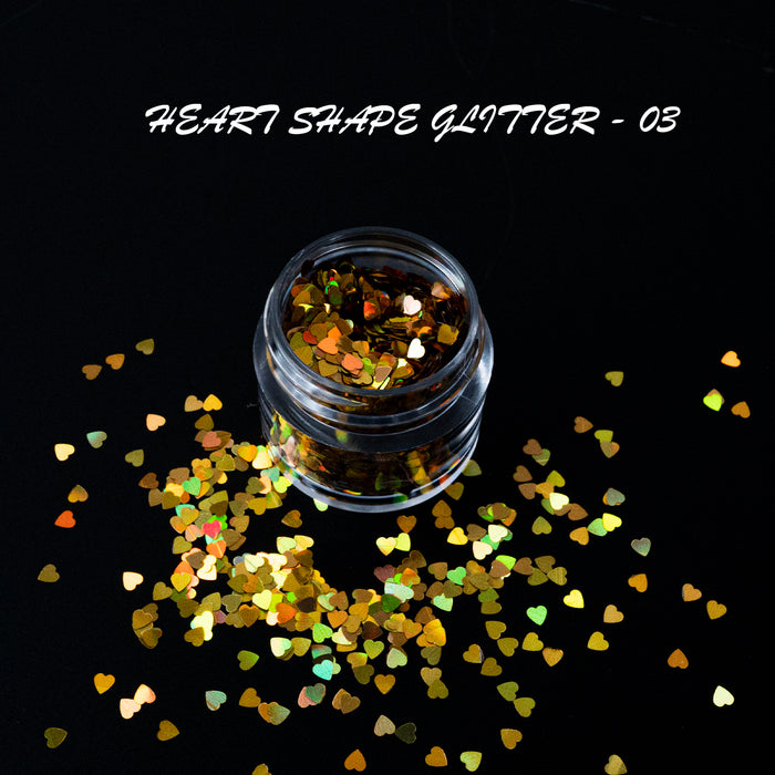 GLITTER - HEART SHAPE | 16 COLORS - 0.5 OZ