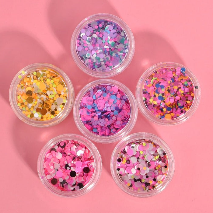 GLITTER - COLORFUL ROUND SET 12 COLORS