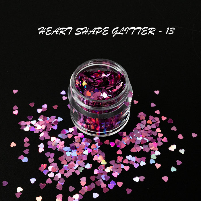 GLITTER - HEART SHAPE | 16 COLORS - 0.5 OZ