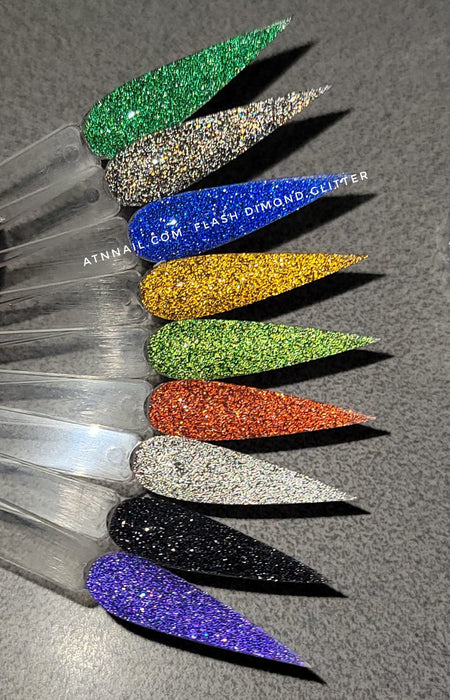FLASH DIAMOND LIGHT - Collection 9 colors Glitter Powder | FDL 1oz