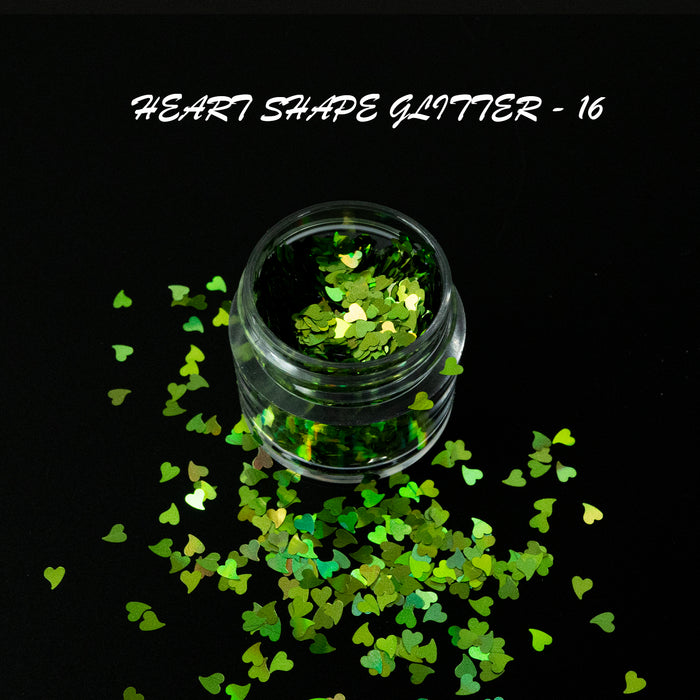 GLITTER - HEART SHAPE | 16 COLORS - 0.5 OZ