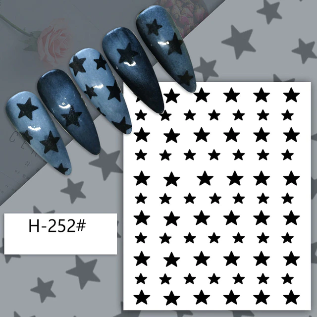 STICKER - Nail Art Airbrush Stencils - Set B | 4 pcs