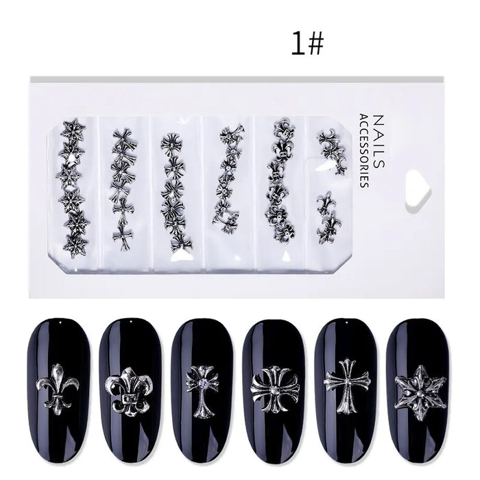 NAIL DECORATION - CHARM - Cross_Anchor_Symbols | PACK 6 STYLES