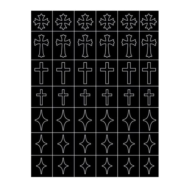 STICKER - Nail Art Airbrush Stencils - Set B | 4 pcs