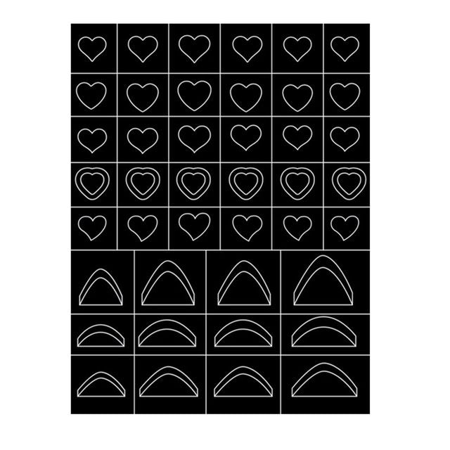 STICKER - Nail Art Airbrush Stencils - Set A | 4 pcs