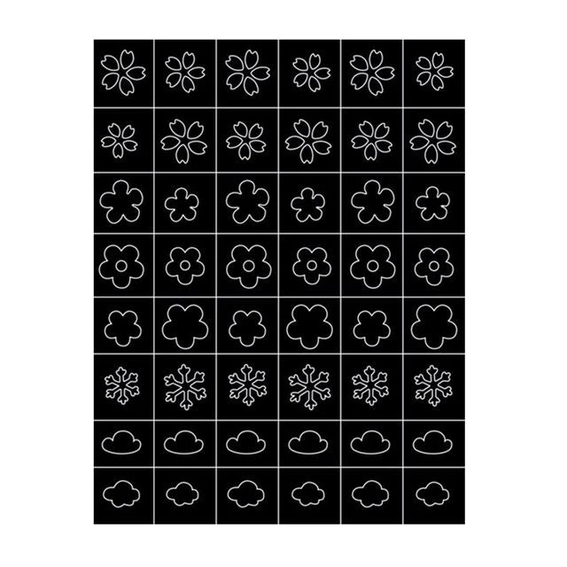 STICKER - Nail Art Airbrush Stencils - Set C | 4 pcs