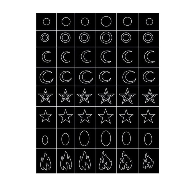 STICKER - Nail Art Airbrush Stencils - Set B | 4 pcs
