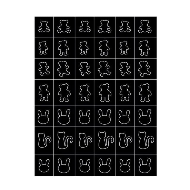 STICKER - Nail Art Airbrush Stencils - Set A | 4 pcs