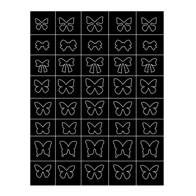 STICKER - Nail Art Airbrush Stencils - Set C | 4 pcs