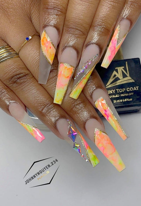 ATN Marble Ink (12 Colors) - Includes 1 Blooming Gel + 1 Matte Top Coat