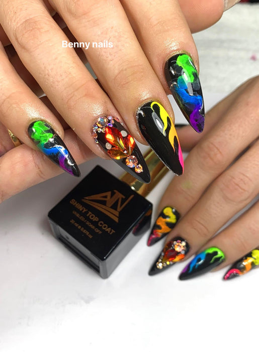 ATN Marble Ink (12 Colors) - Includes 1 Blooming Gel + 1 Matte Top Coat